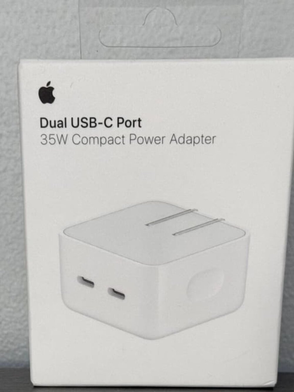 Apple 35W Dual USB-C Port Compact Power Adapter Wall Charger A2571 White